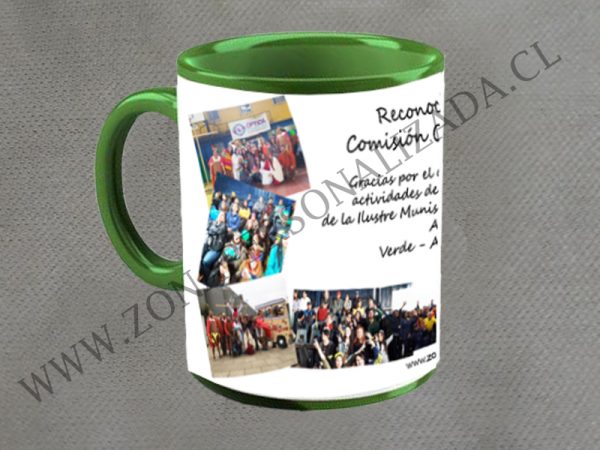 Tazón Full Color Verde Personalizado