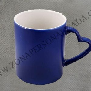 Tazón Mágico Azul Asa Corazón Personalizado