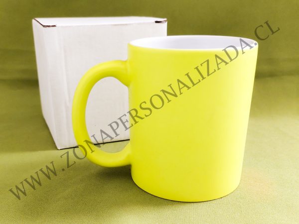 Tazón Neón Amarillo Personalizado